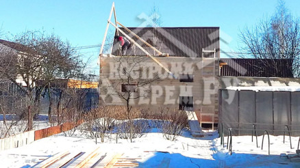 Строительство дома из профилированного бруса СНТ Лесные поляны Баня 6 на 6
