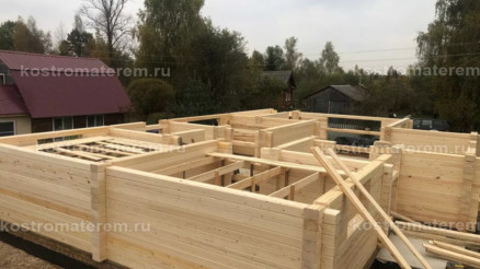Строительство дома из клеенного бруса в п. Волга