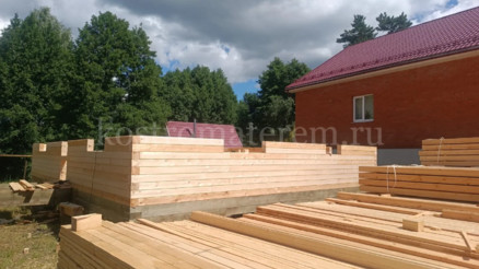 Строительство дома из бруса по проекту ДБ-230