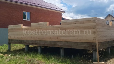 Строительство дома из бруса по проекту ДБ-230